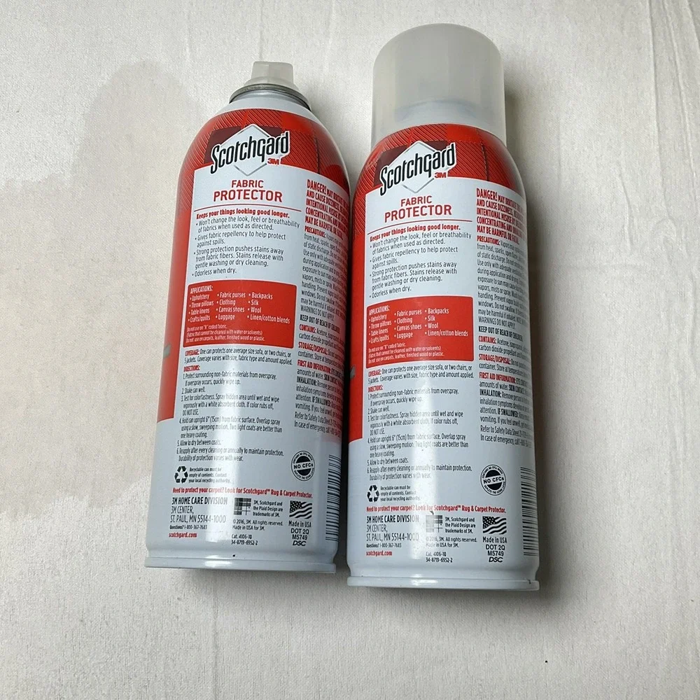 3M Scotchgard Fabric Protector No Cap on 1 Bottle 10oz -Lot of 2
